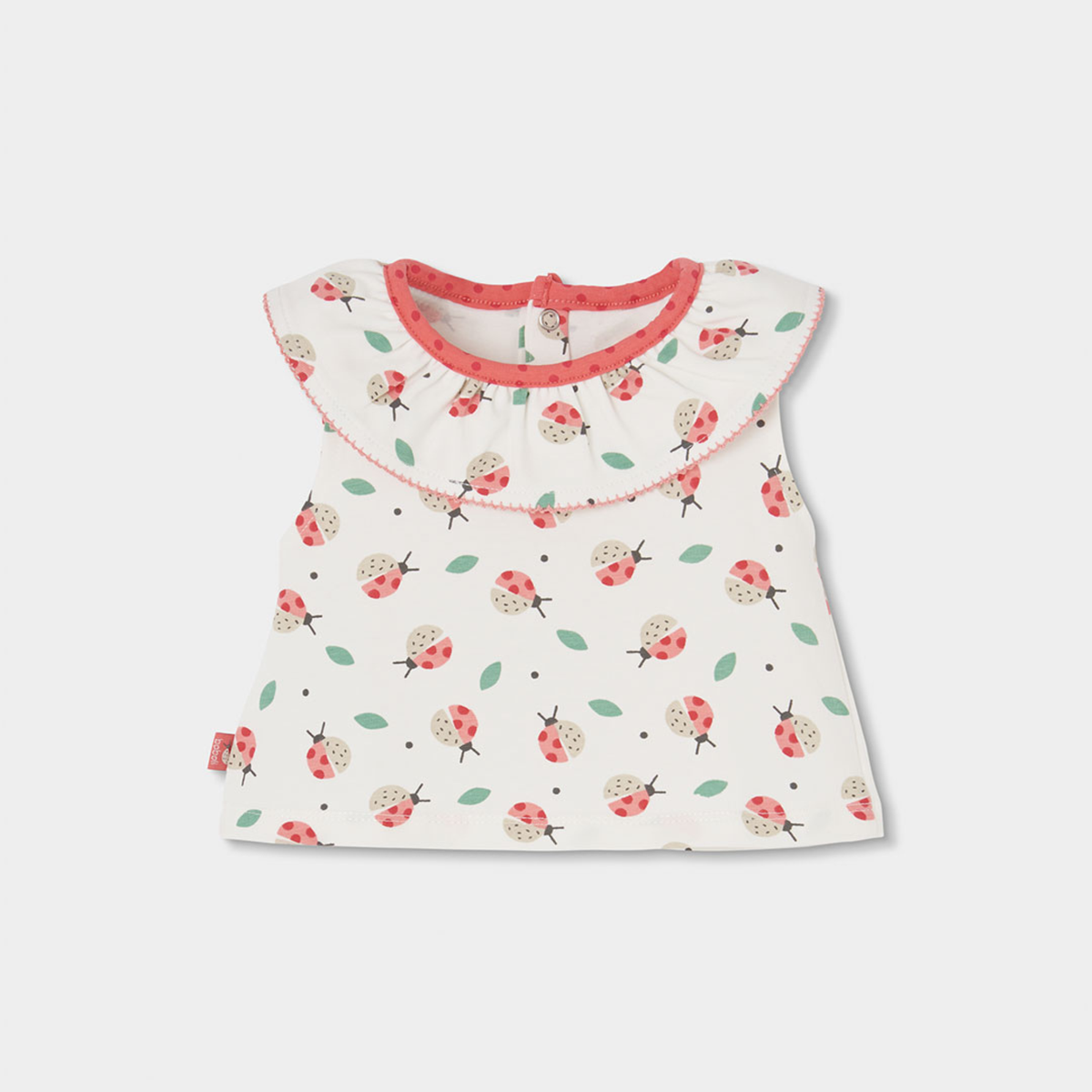 Conjunto T-shirt Com Folho e Calção Joaninha