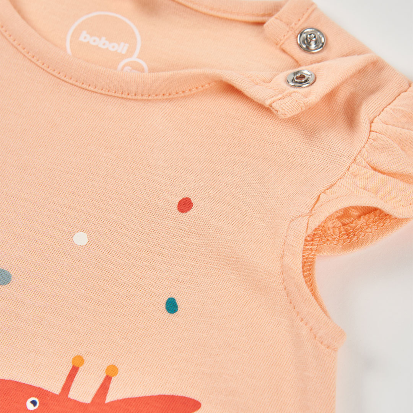 Babygrow manga curta para Menina - Salmão