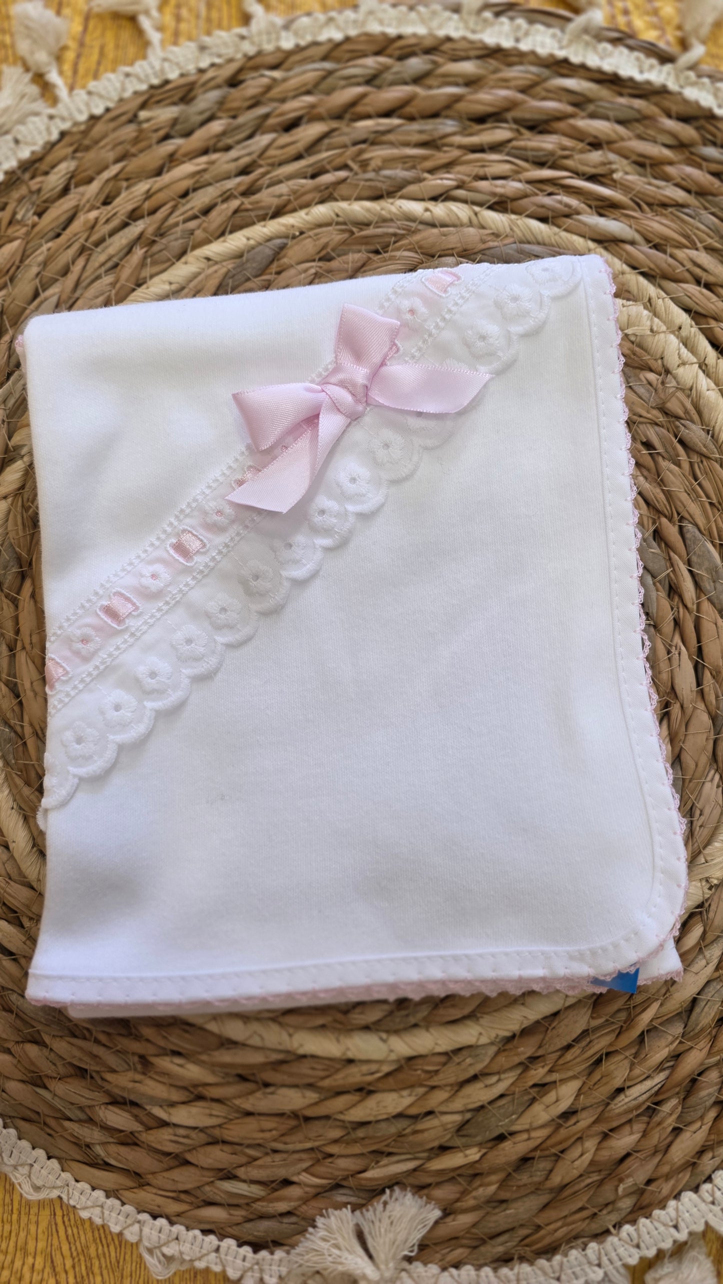 Fralda em Algodão para Bebé - Rosa