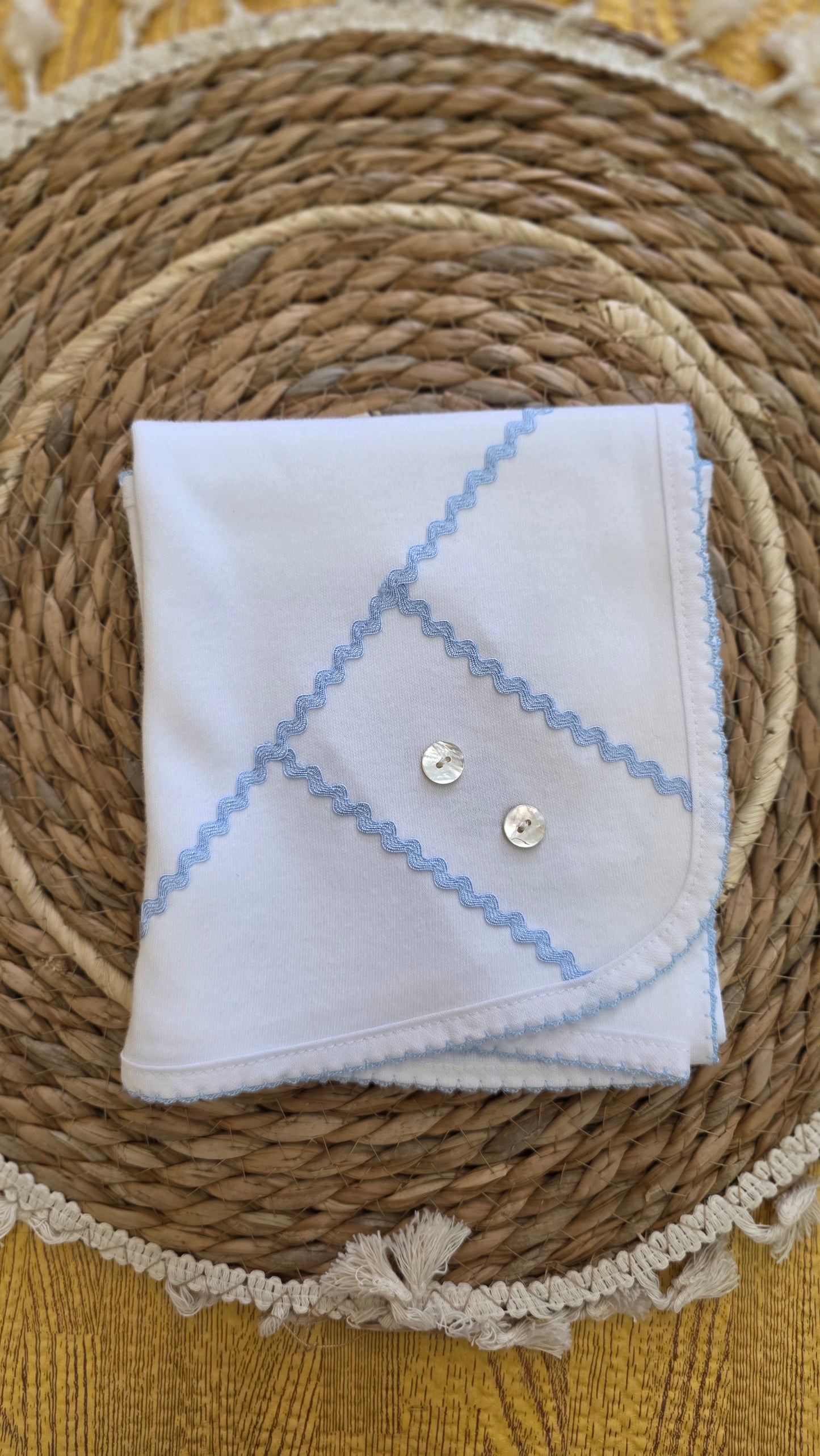 Fralda em Algodão para Bebé - Rosa / Azul