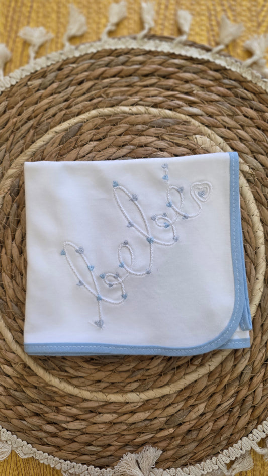 Fralda em Algodão para Bebé - Rosa / Azul