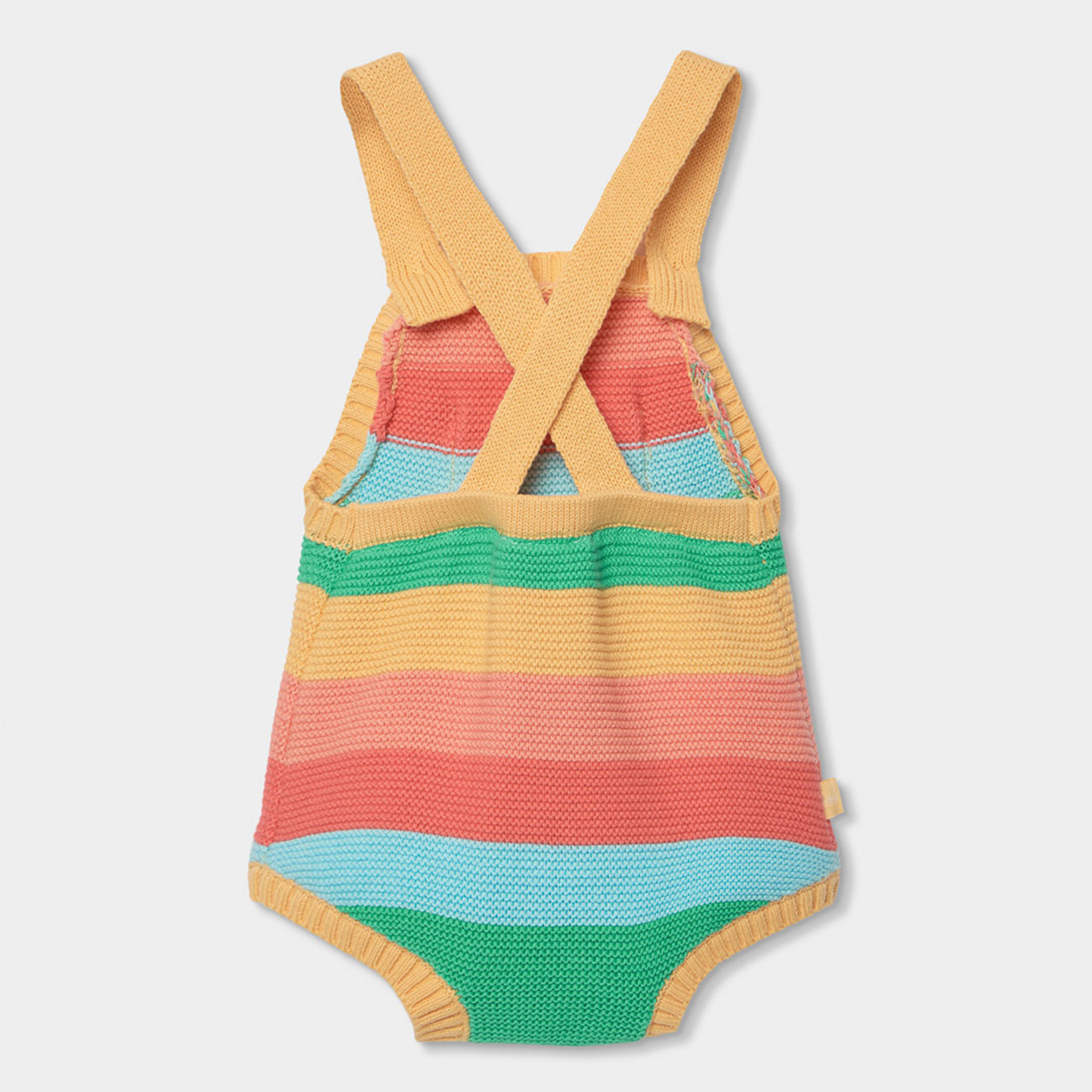 Conjunto de Jardineiras em Malha às Riscas e T-shirt – Conforto e Cor para Bebé