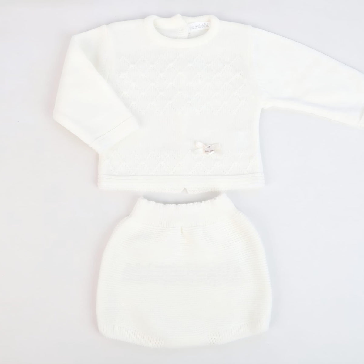 Conjunto Camisola e Tapa Fraldas em Malha