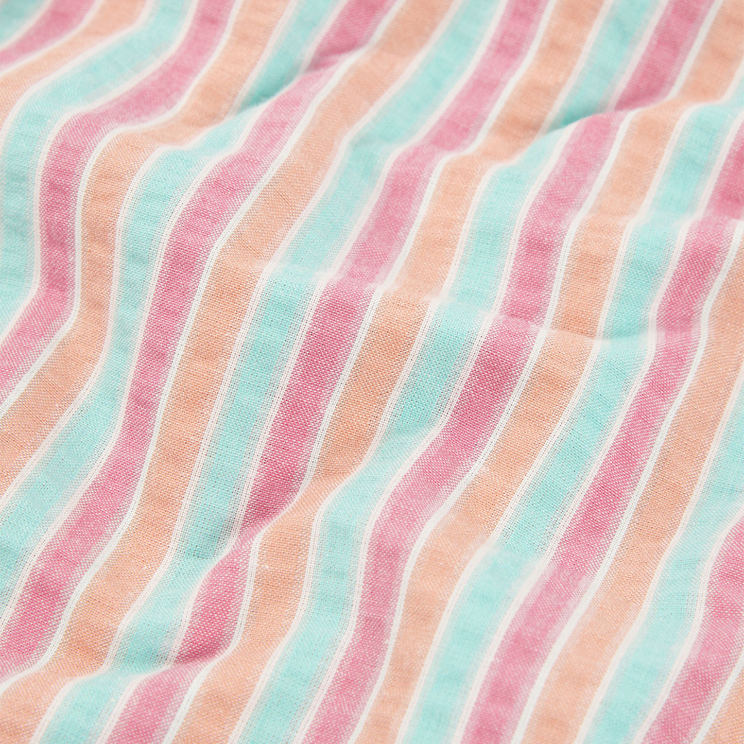 Vestido Infantil às Riscas com Detalhe em Croché – Rosa e Azul