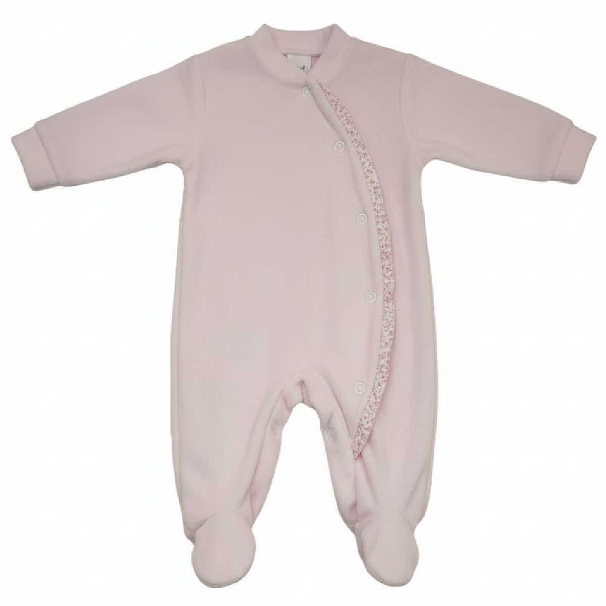 Babygrow de veludo rosa