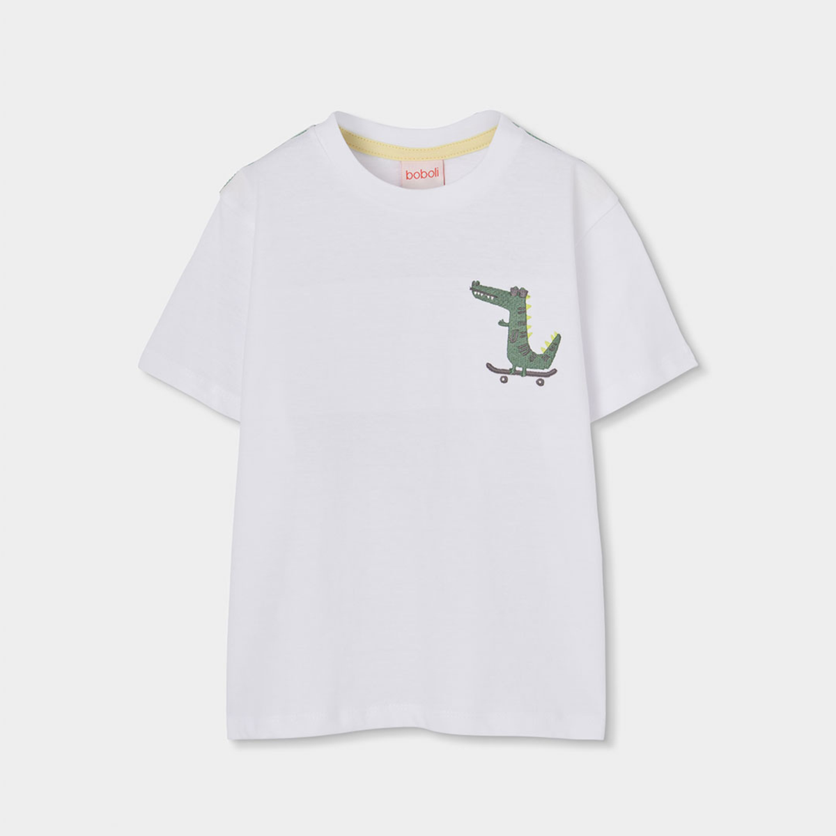 T-shirt com Estampado de Crocodilo