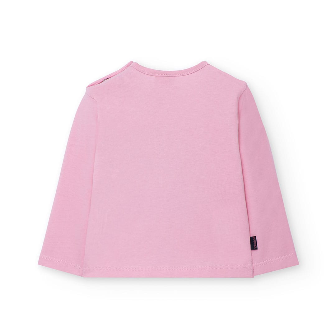 T-shirt Manga Comprida Rosa