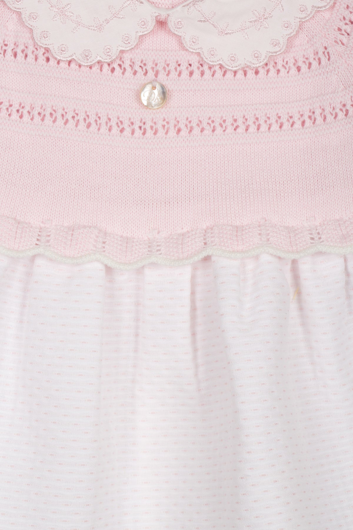 Vestido com Tapa Fraldas Rosa Bebé