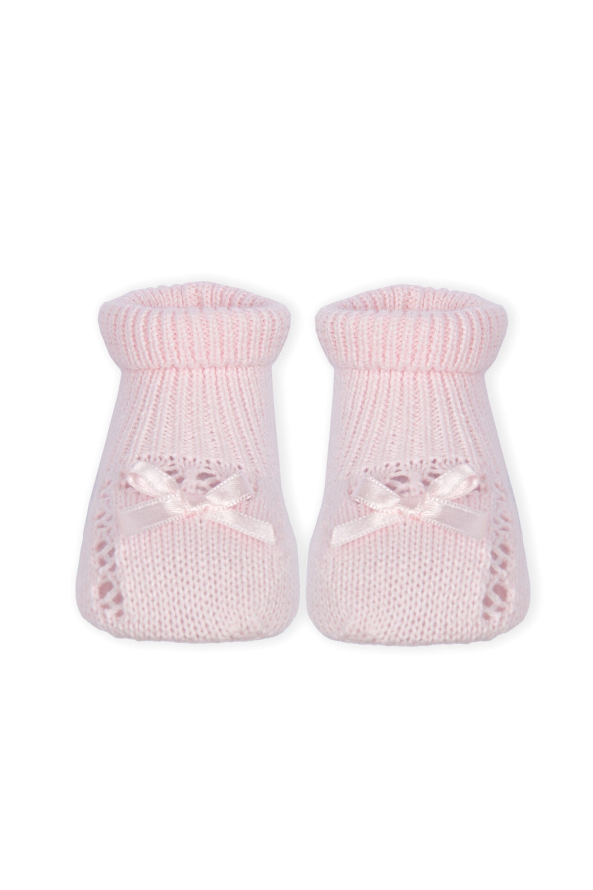 Carapins de Malha Rosa com Laço