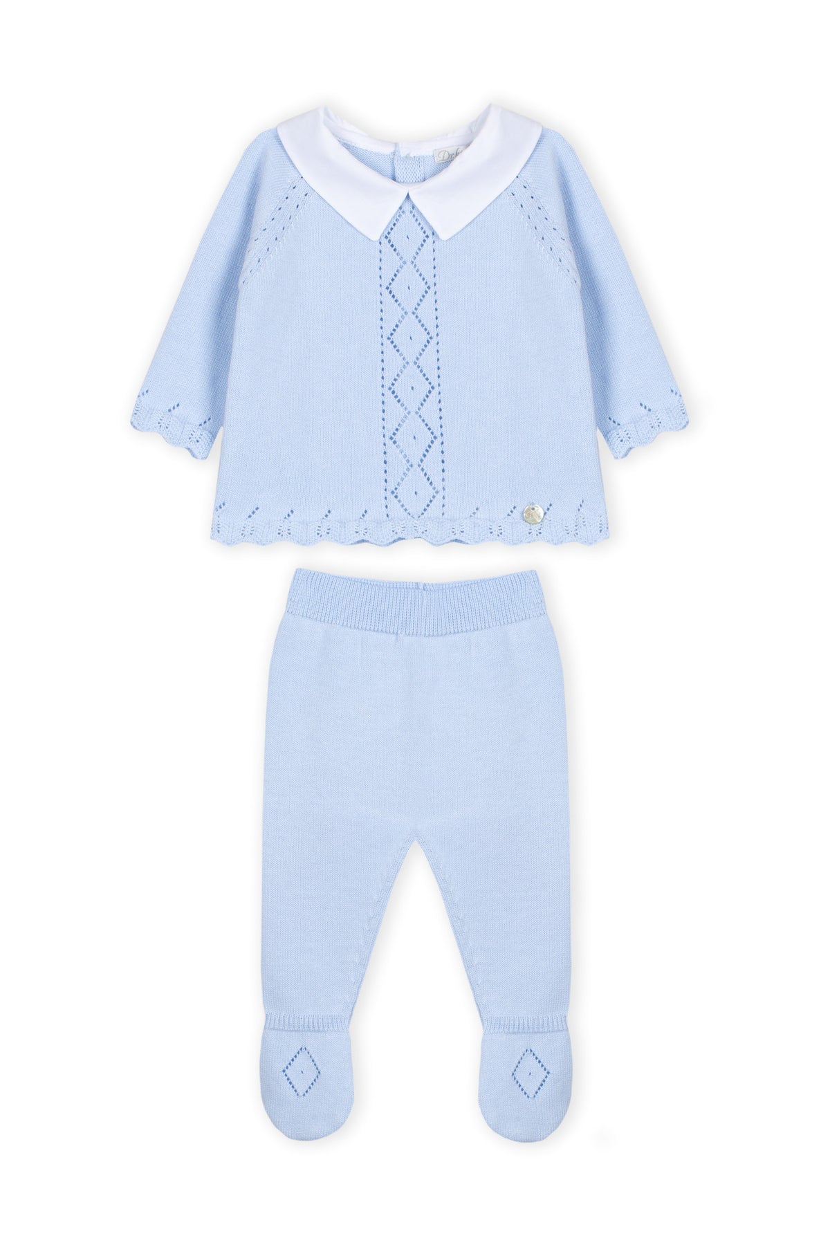 Conjunto em Malha de Algodão Azul