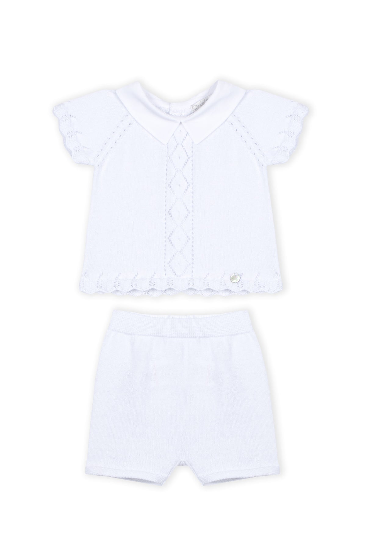 Conjunto em Malha de Algodão Branco