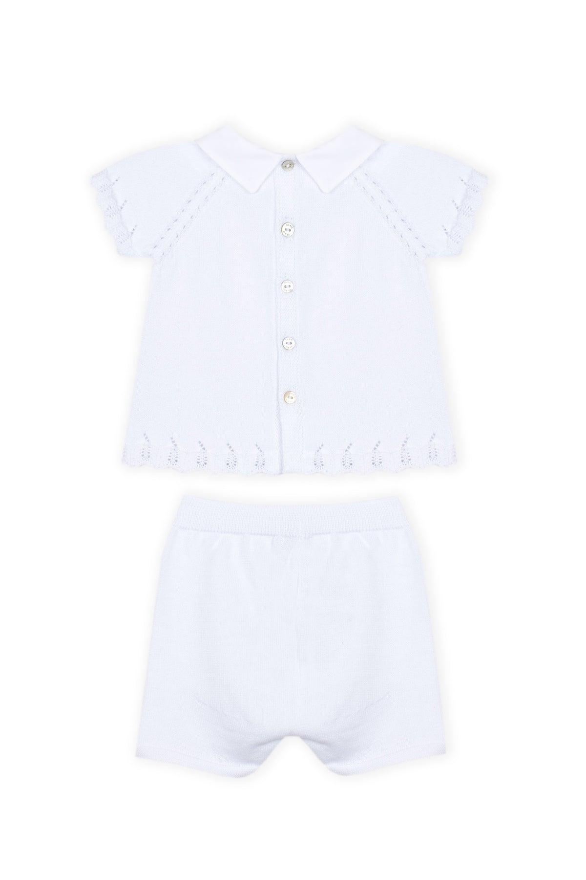 Conjunto em Malha de Algodão Branco