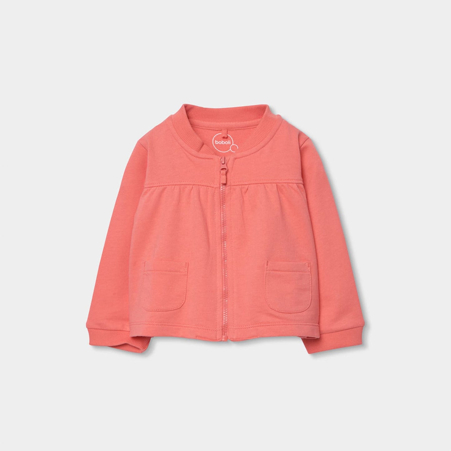 Casaco em felpa suave para a bebé menina- Conforto e estilo rosa