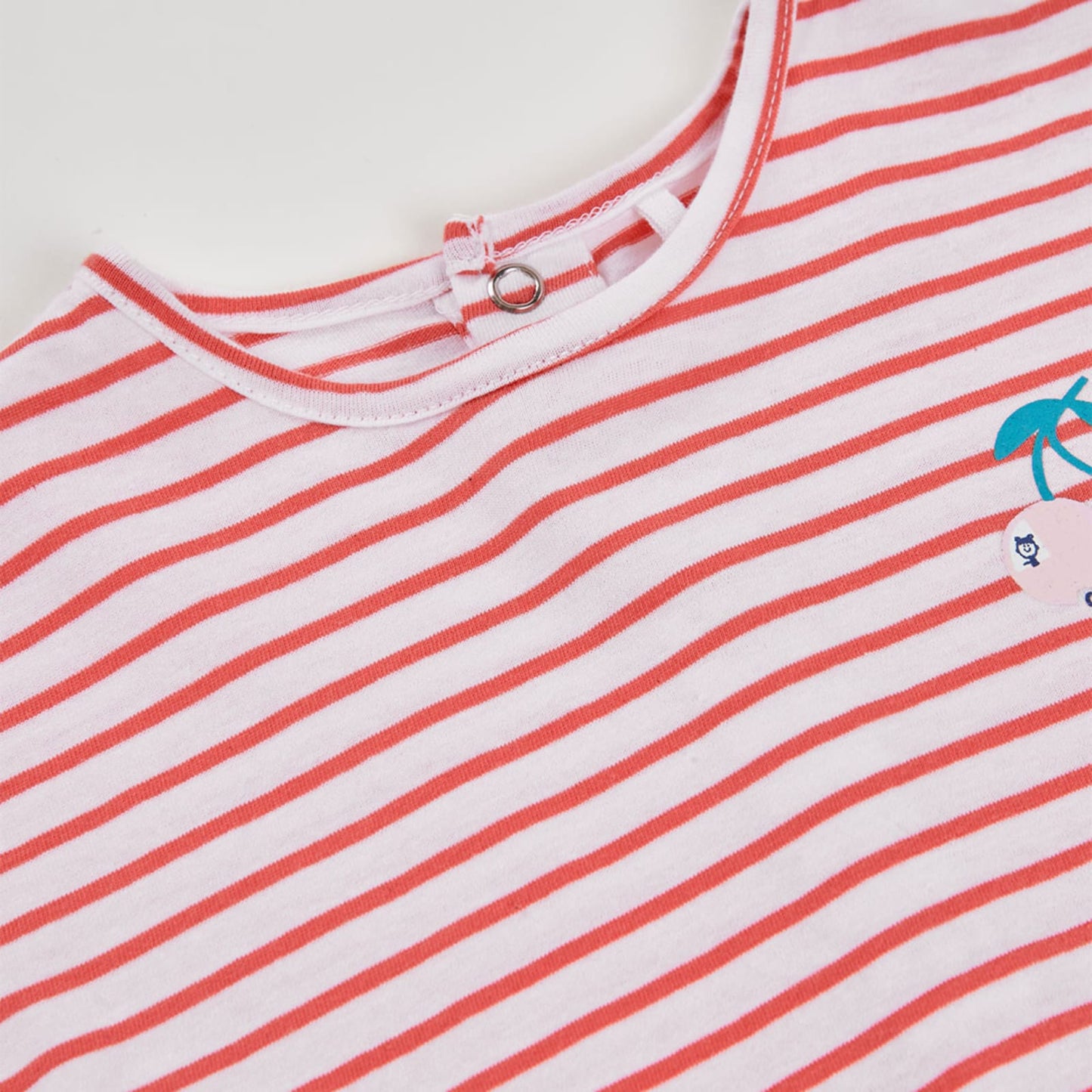 T-shirt manga comprida de Malha Às Riscas para Bebé