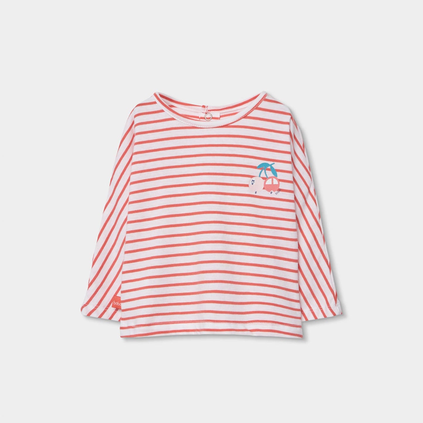 T-shirt manga comprida de Malha Às Riscas para Bebé