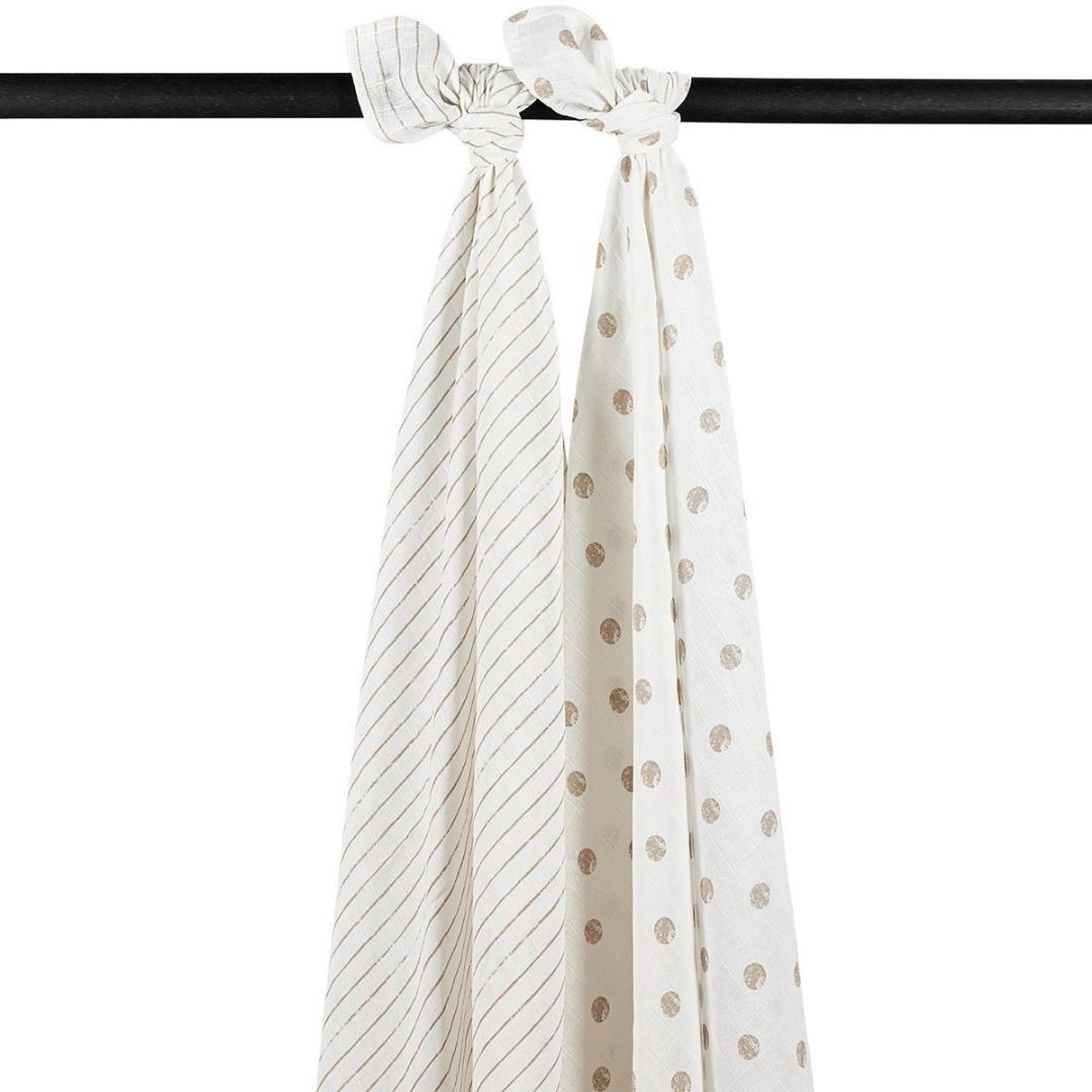 Meyco Baby Pack Muselina Dot Stripe 120x120cm (swaddles)