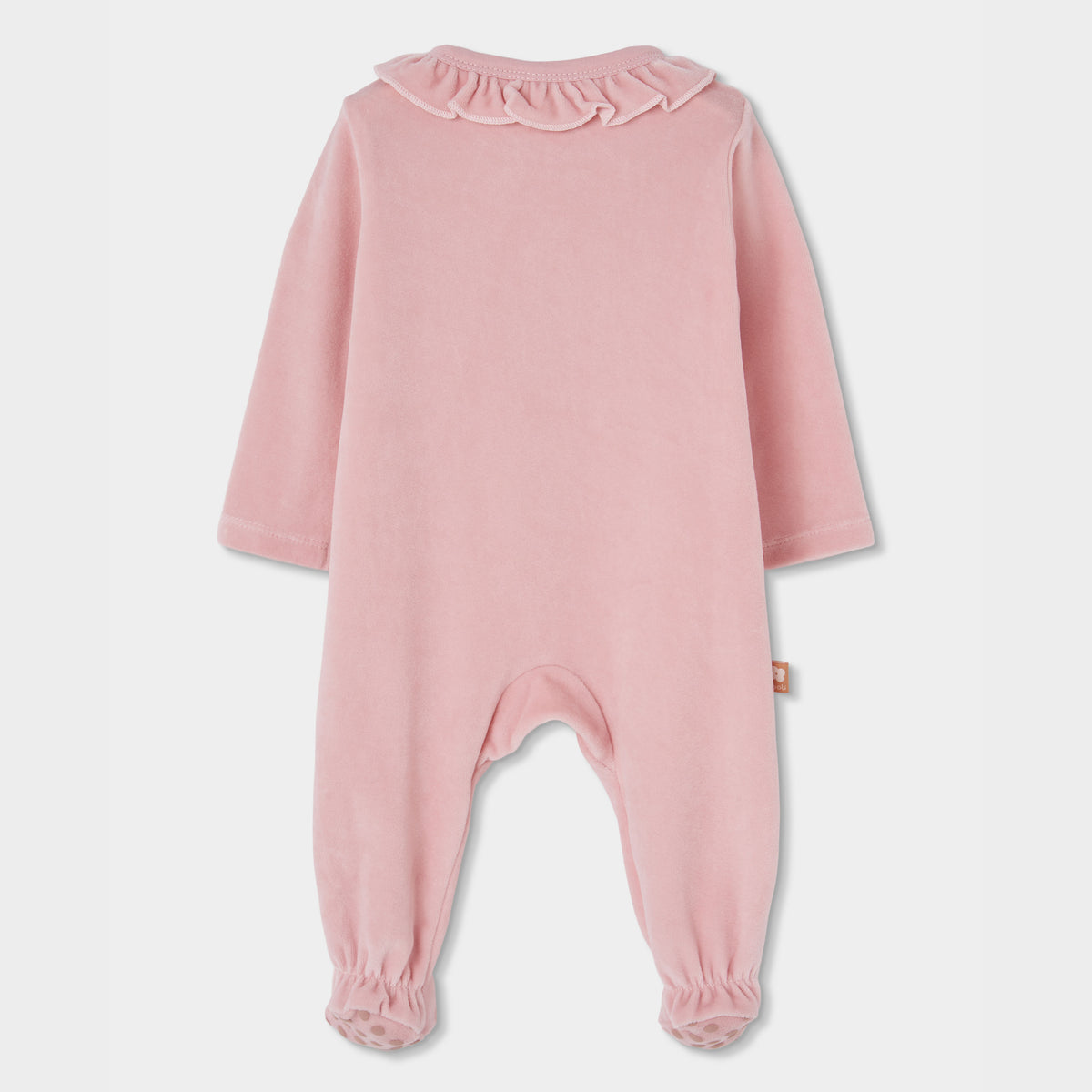Babygrow Coruja com Gola de Folhos Rosa