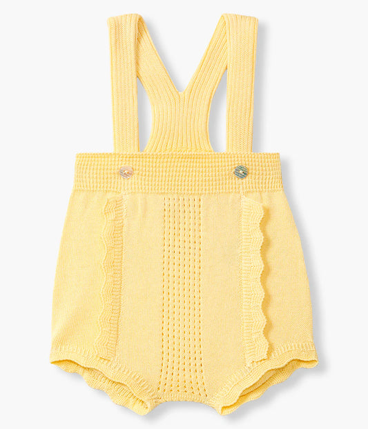 Fofo de Alças em Malha Algodão Orgânico Bebé - Amarelo