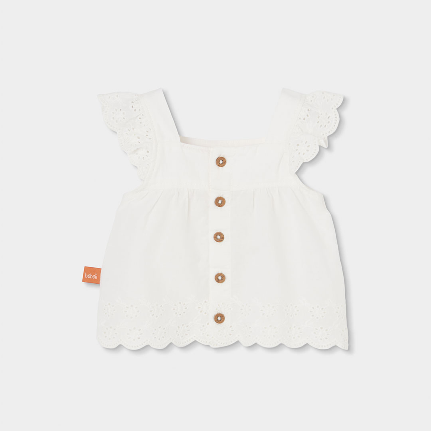 Conjunto de bebé em algodão branco