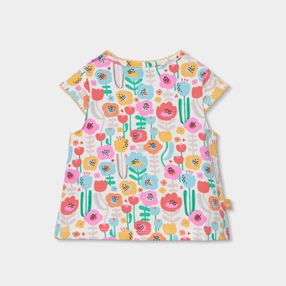 Conjunto Vestido com T-shirt Flores