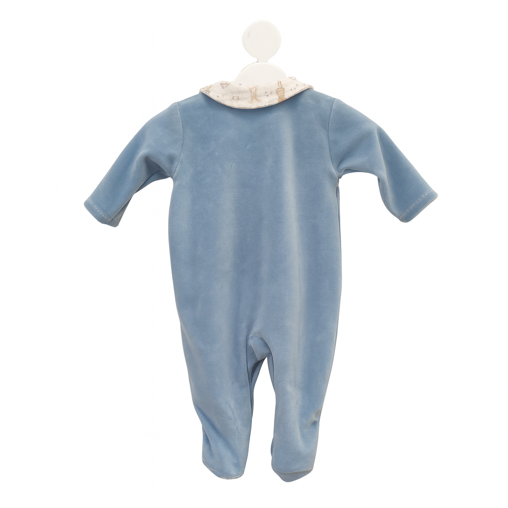 Babygrow veludo azul "sleeping star" | BABI