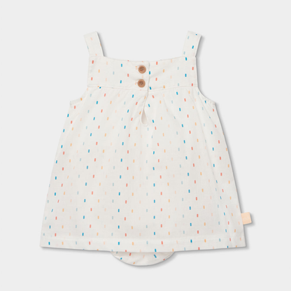 Vestido de Alças com Pormenor de Crochet