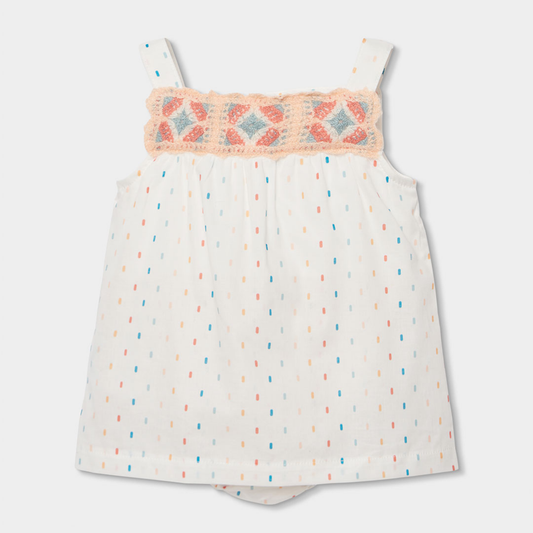 Vestido com Fofo para menina