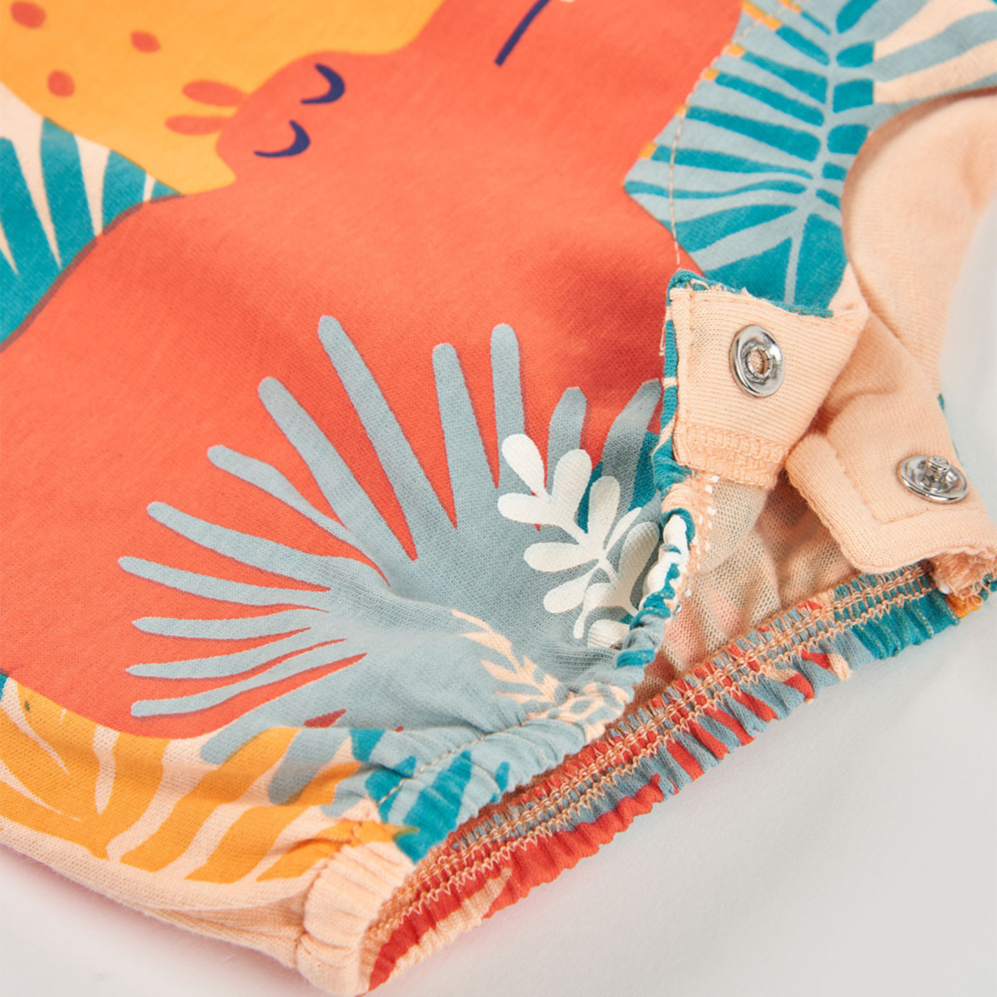 Babygrow manga curta  para Menina - Salmão
