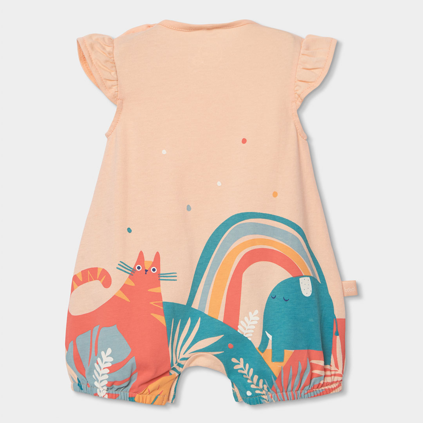 Babygrow manga curta  para Menina - Salmão