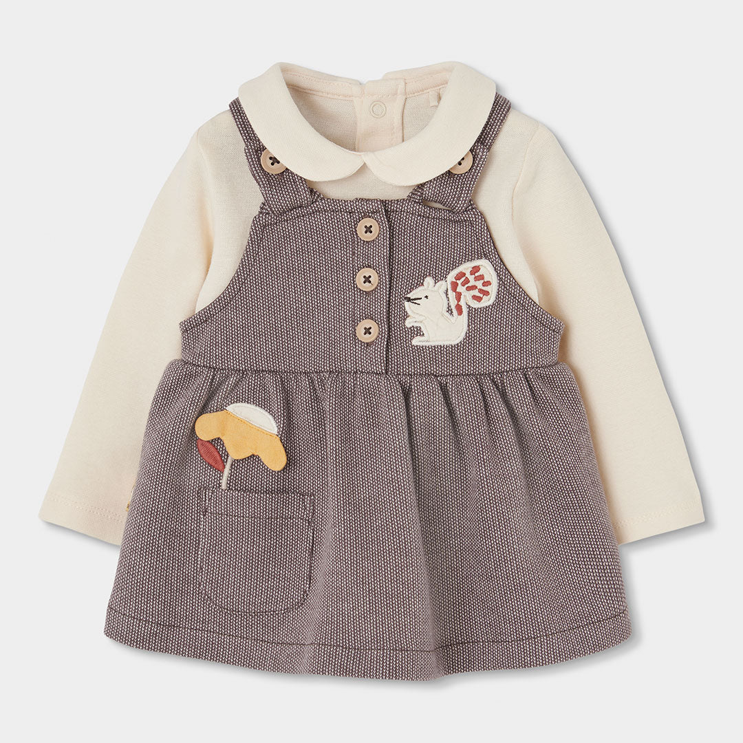 Conjunto Vestido Esquilo e Body de Gola