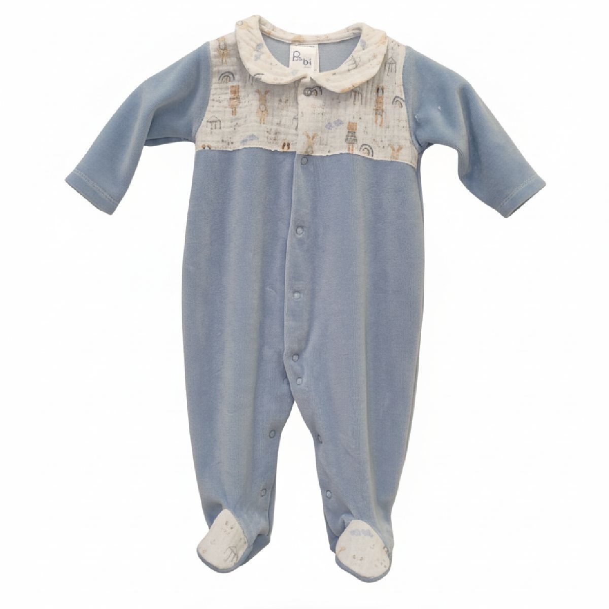 Babygrow veludo azul "sleeping star" | BABI