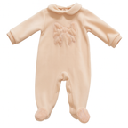Babygrow de veludo rosa | DEOLINDA