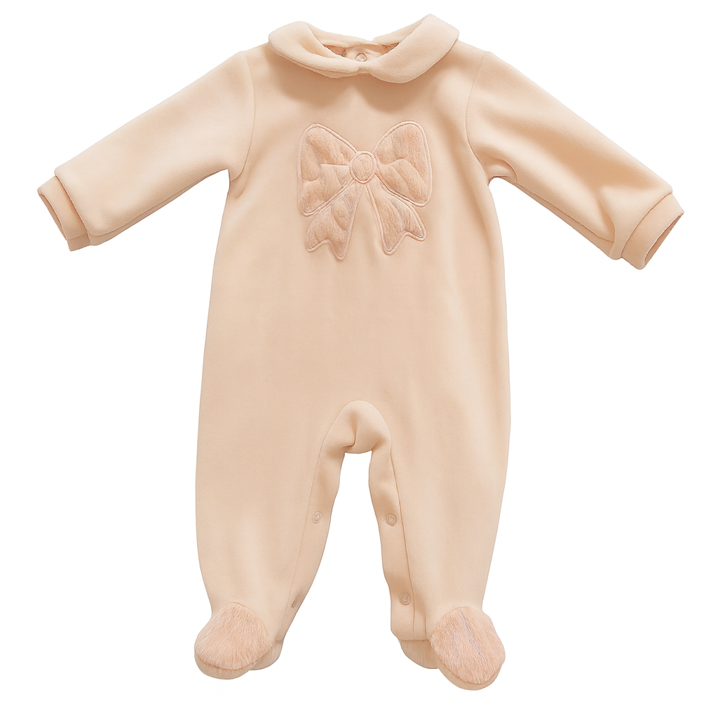 Babygrow de veludo rosa | DEOLINDA