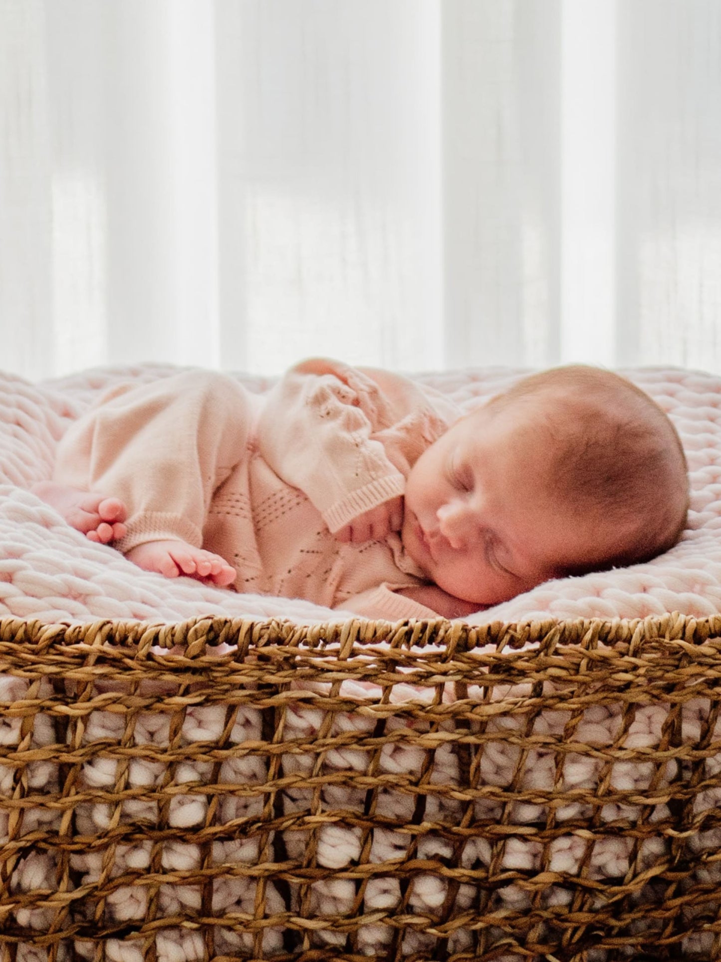 Babygrow Malha Algodão Orgânico Perfurado Bebé Menina - Rosa