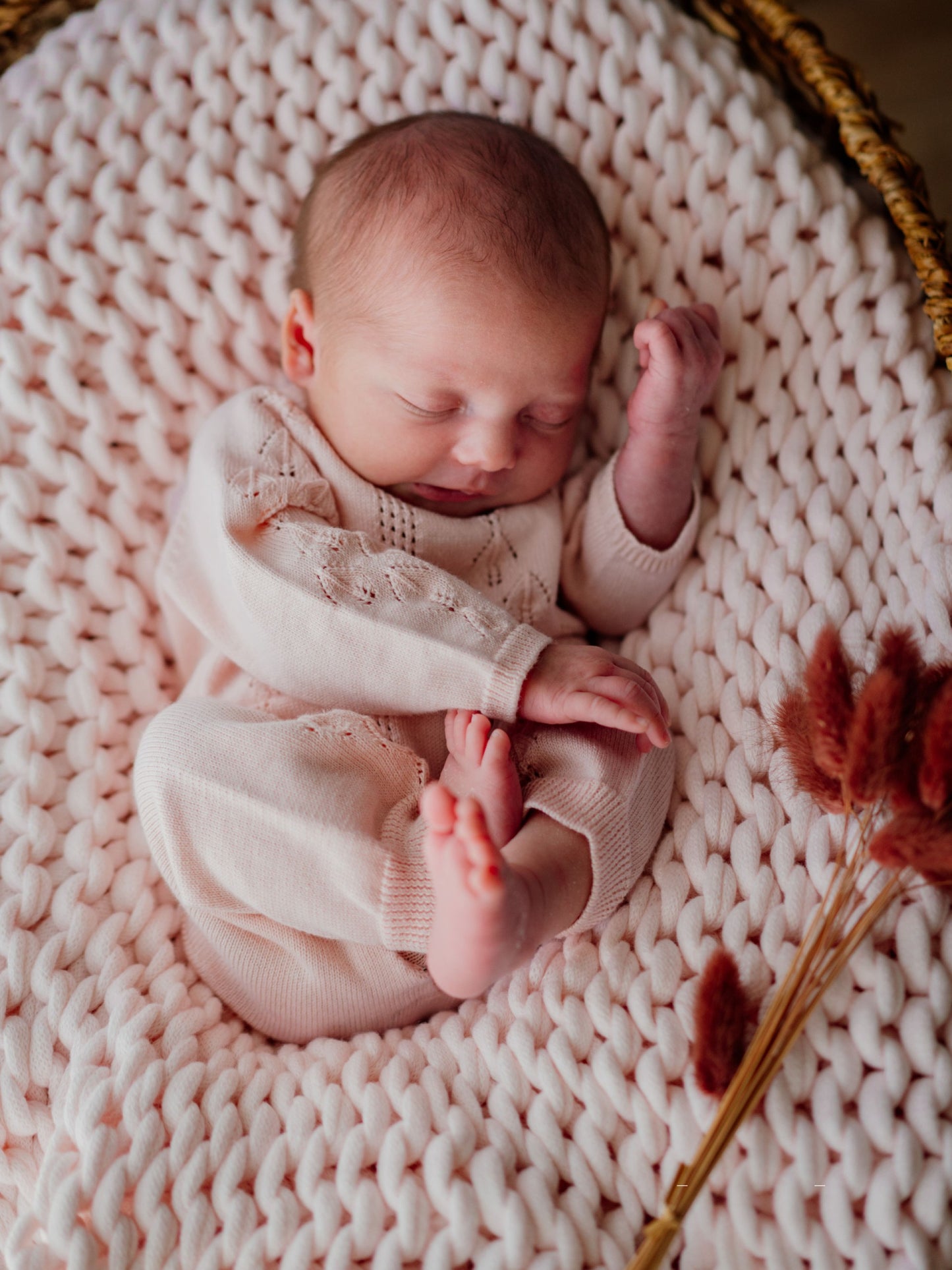 Babygrow Malha Algodão Orgânico Perfurado Bebé Menina - Rosa