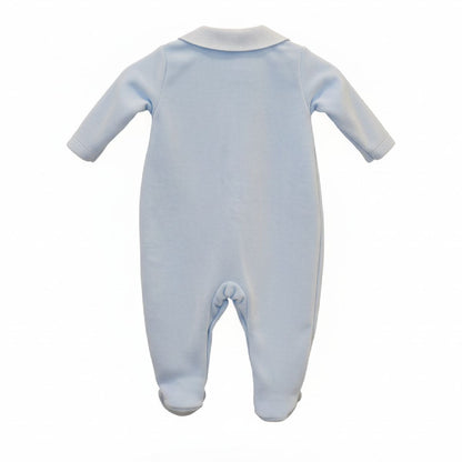 Babygrow Veludo Riscas Azul