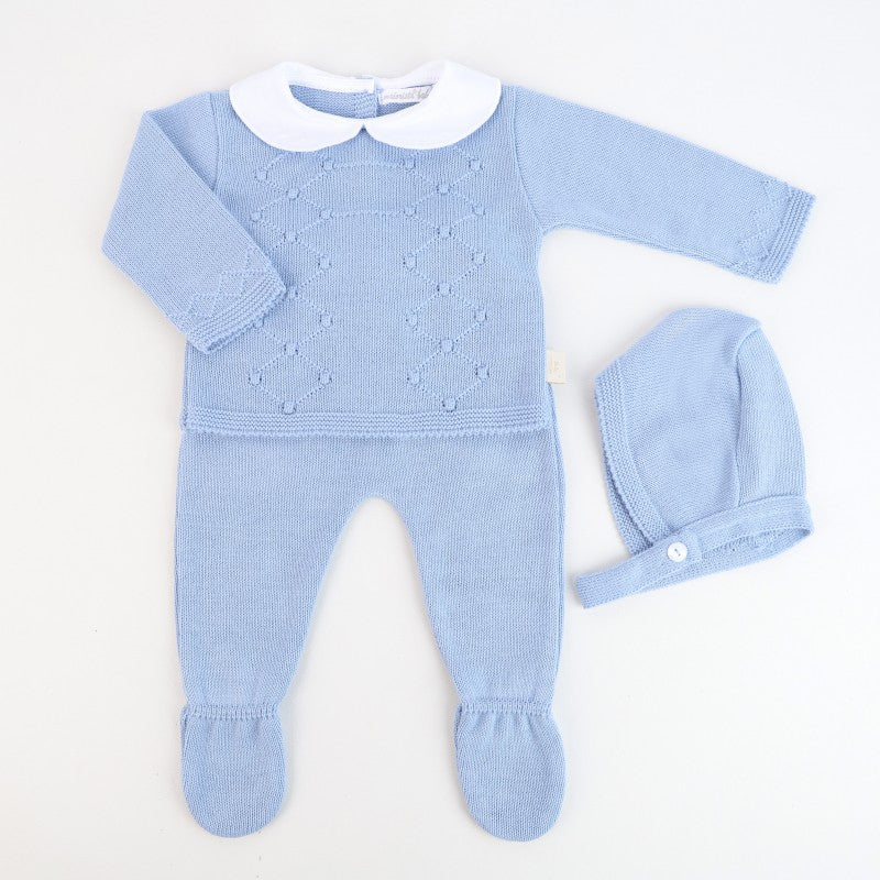 Conjunto 3 Peças Malha com Gola