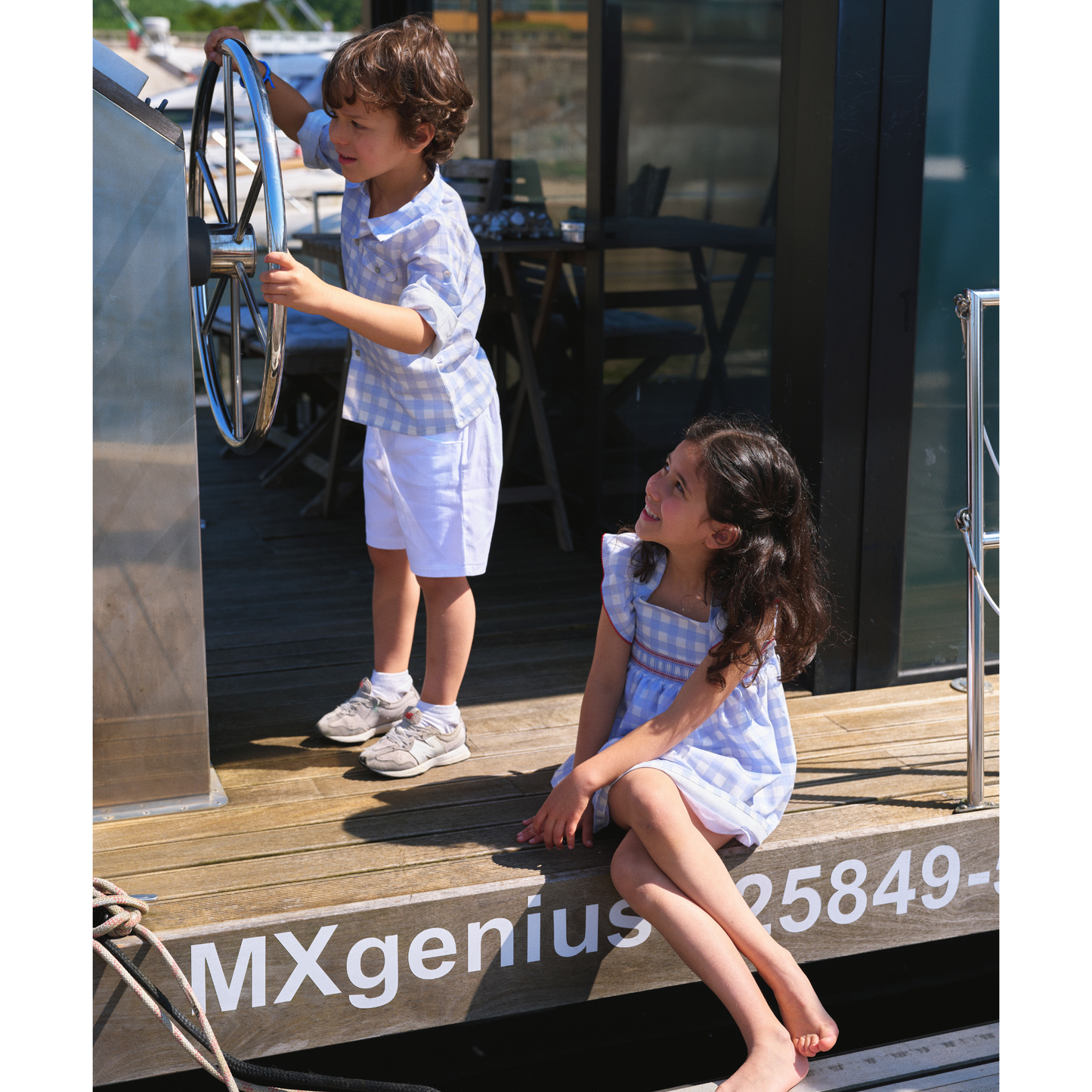 Conjunto em Algodão Vichy para Menino 2pc