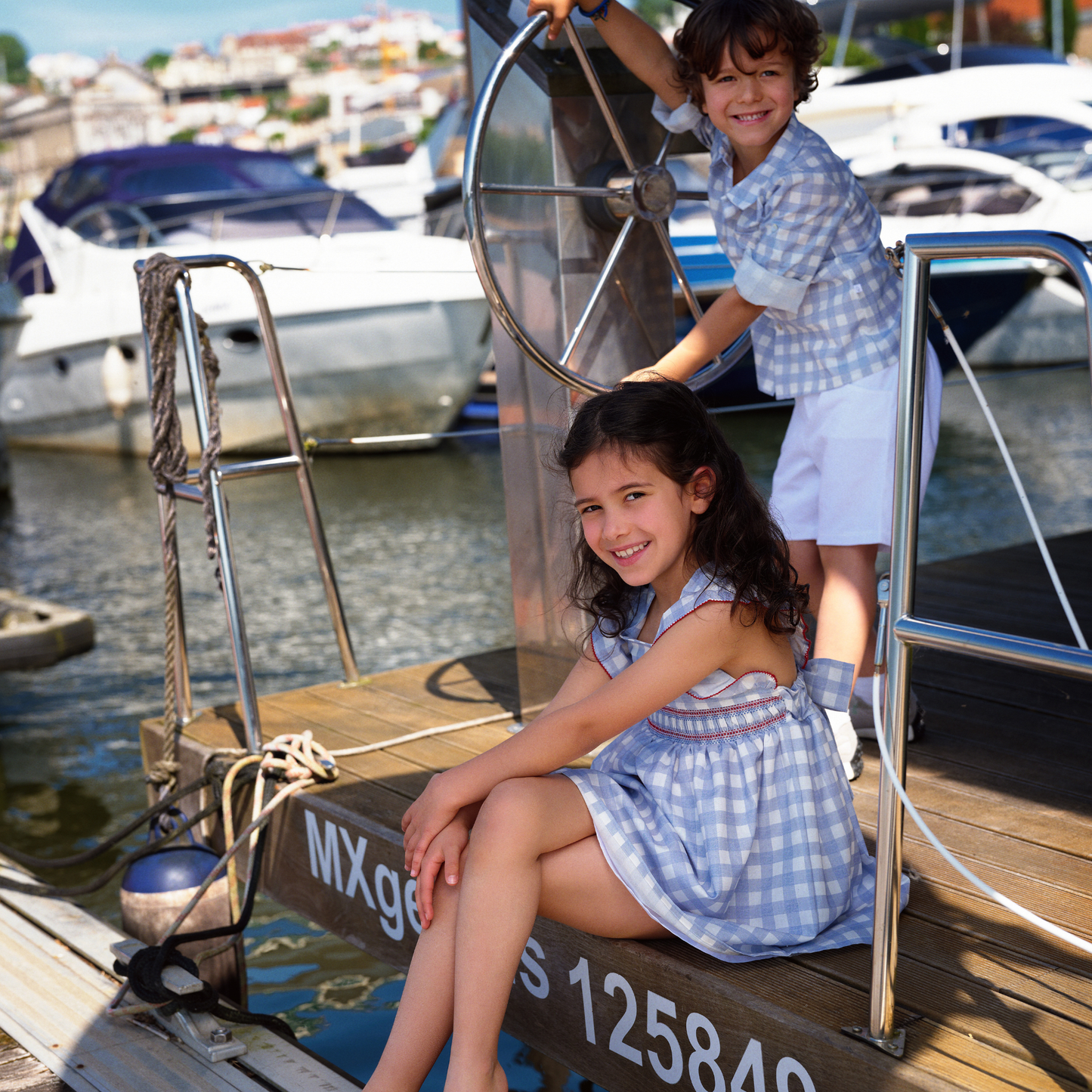 Conjunto em Algodão Vichy para Menino 2pc