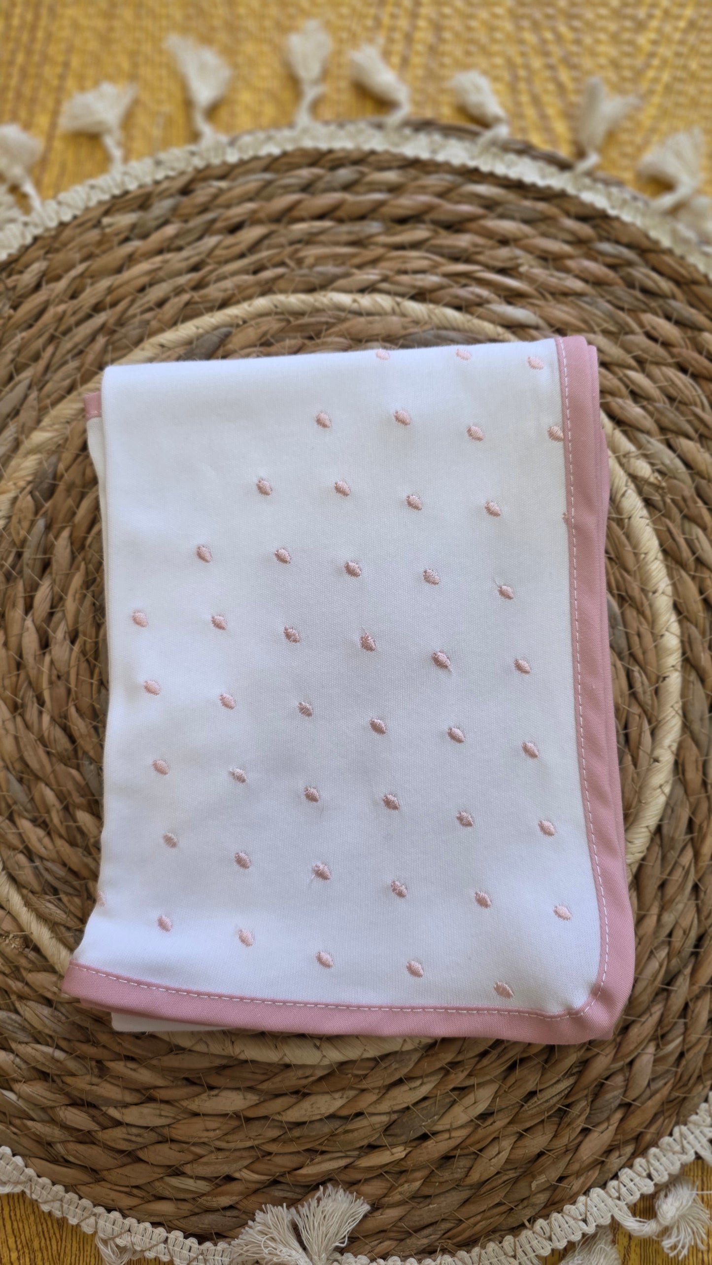 Fralda em Algodão para Bebé- Rosa Velho
