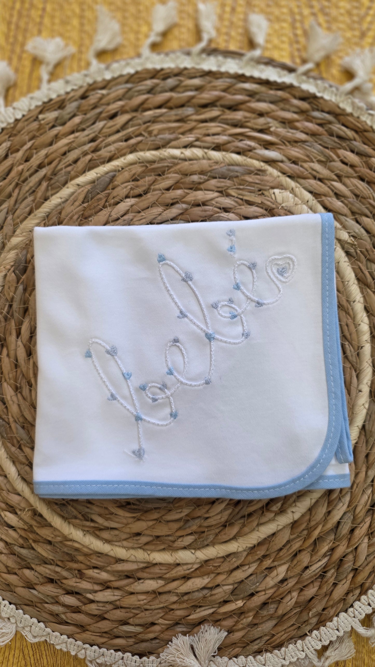 Fralda em Algodão para Bebé - Rosa / Azul