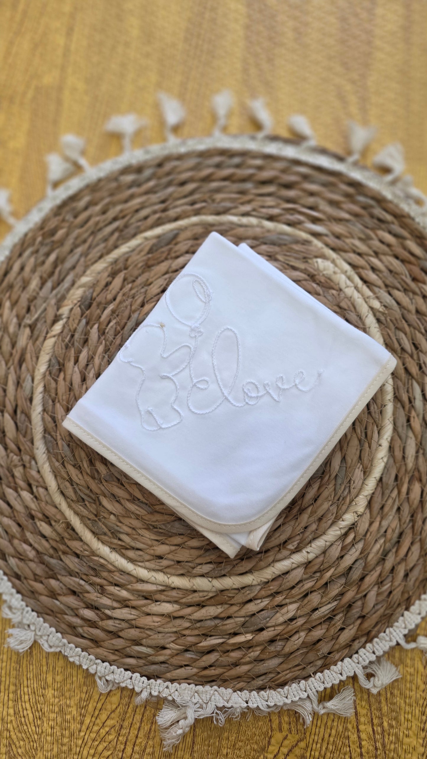 Fralda em Algodão para Bebé - Bege