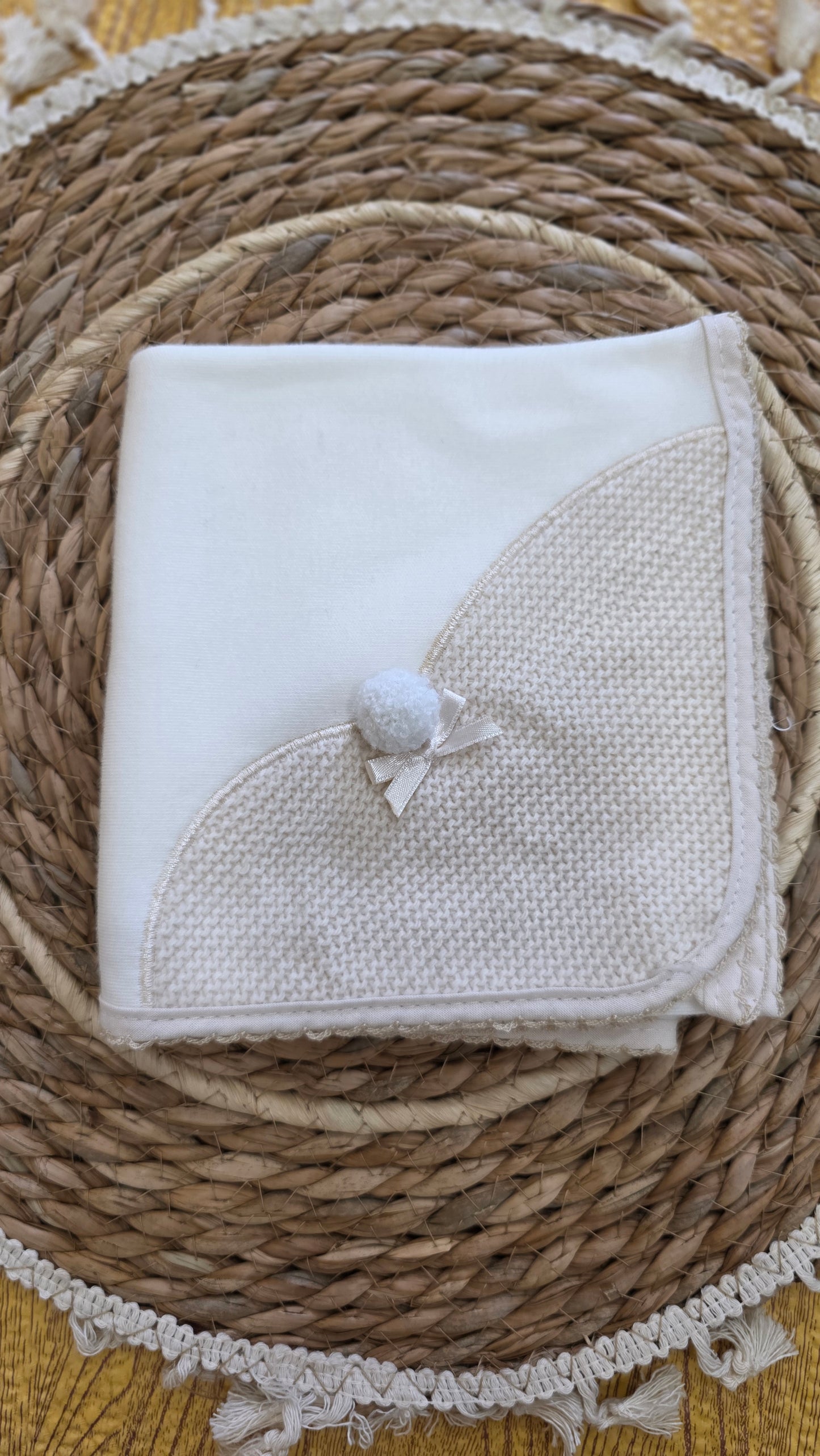 Fralda em Algodão para Bebé - Bege
