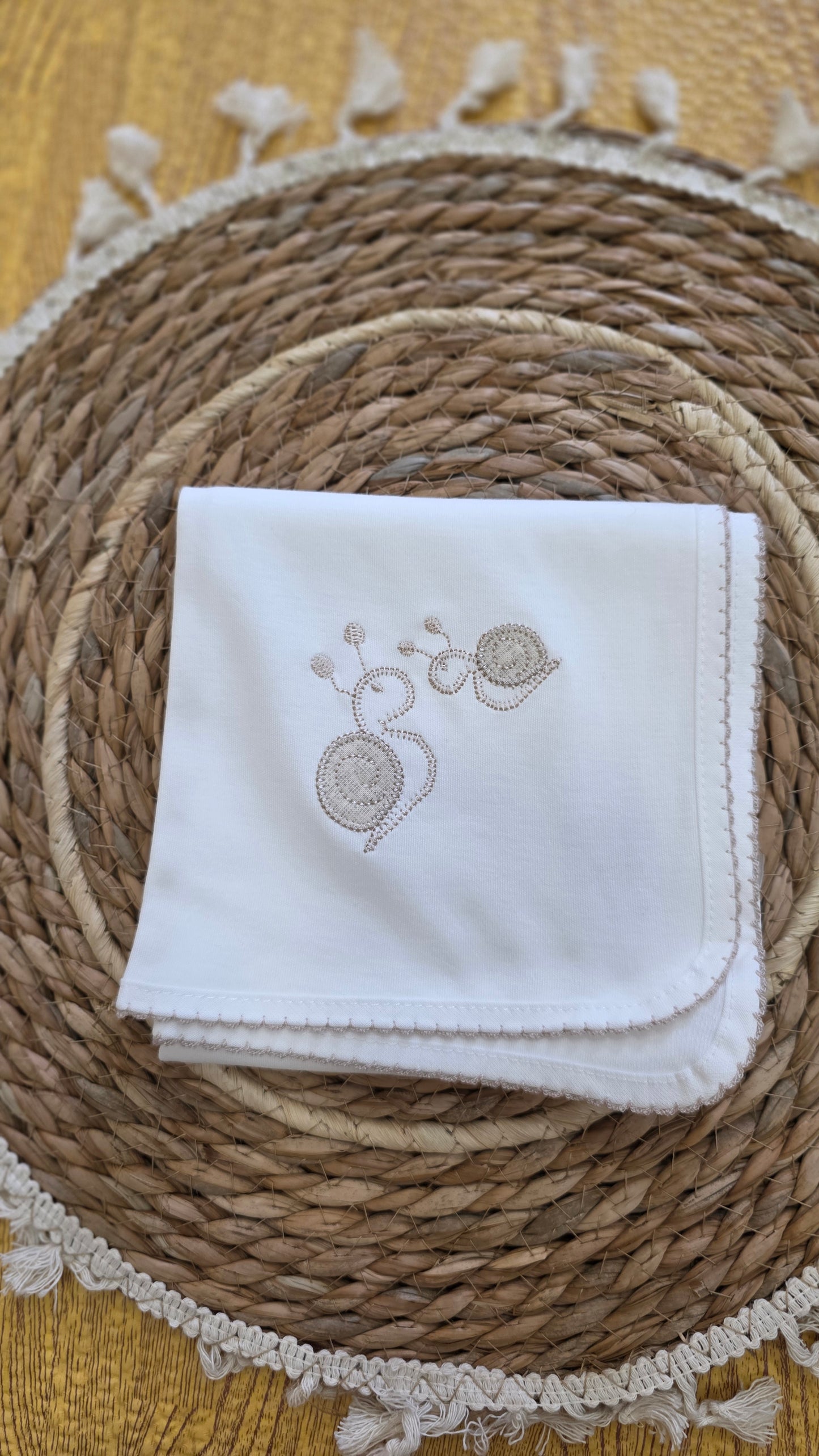 Fralda em Algodão para Bebé - Bege