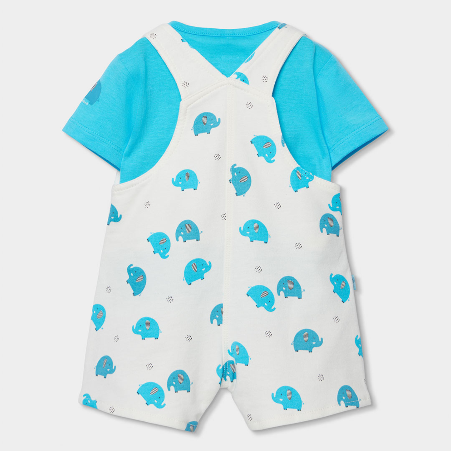 Conjunto de Jardineiras e T-shirt Azul