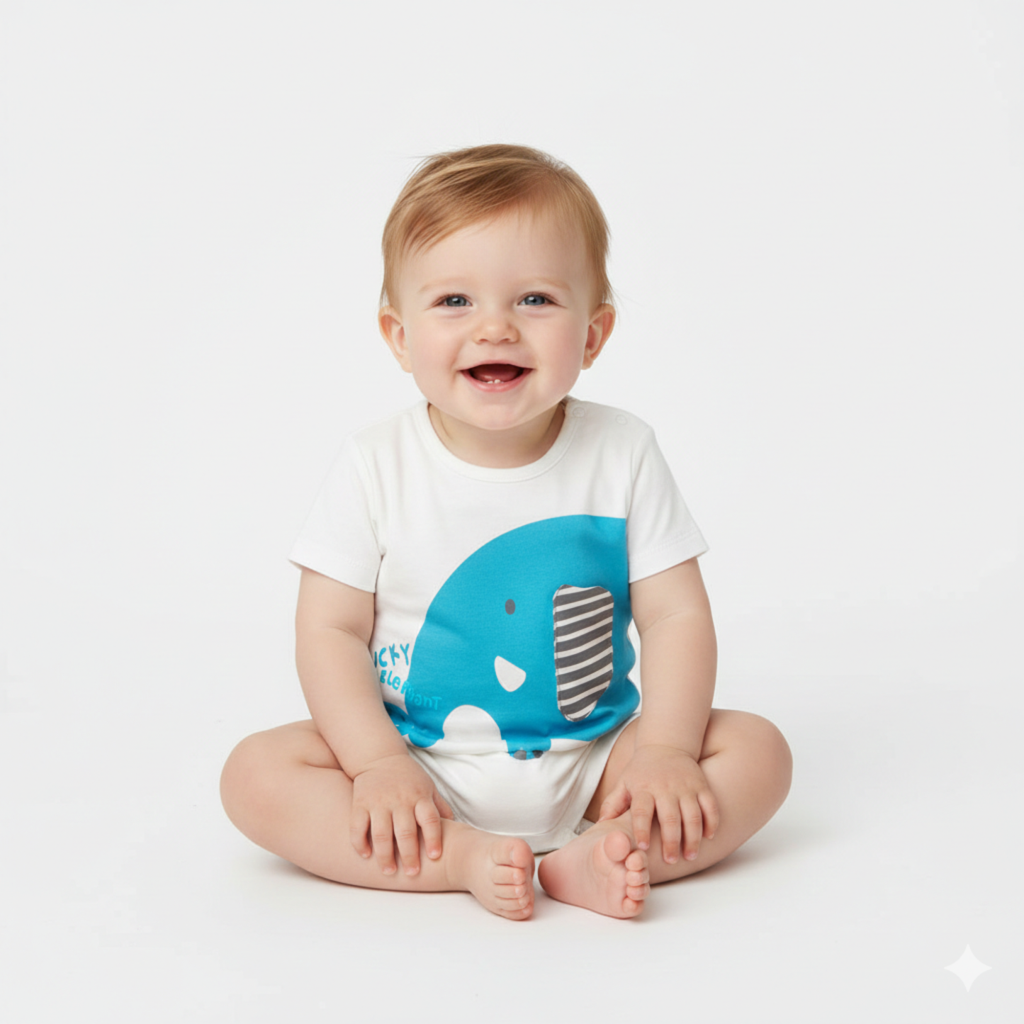 Babygrow manga curta  para Menino - Branco