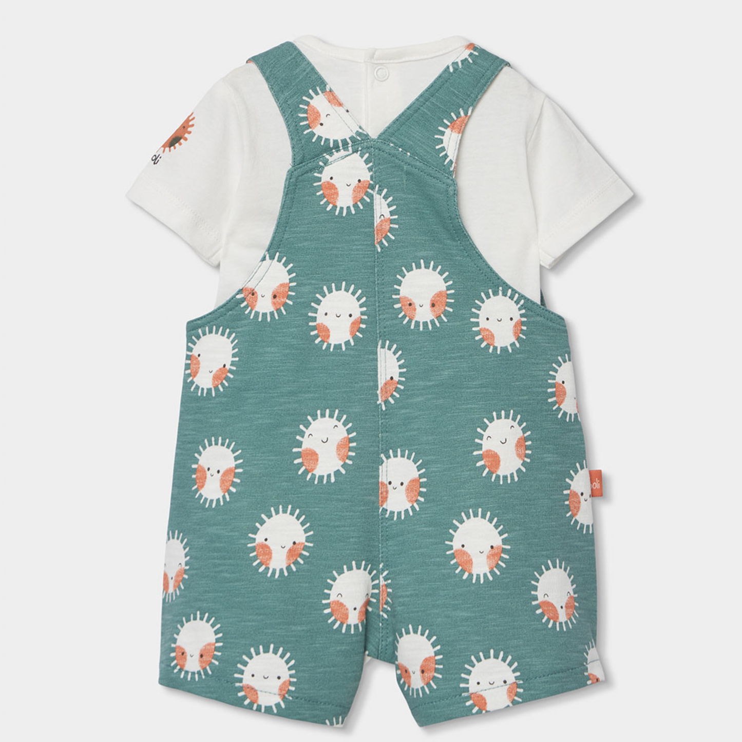 Conjunto de Jardineiras e T-shirt Verde