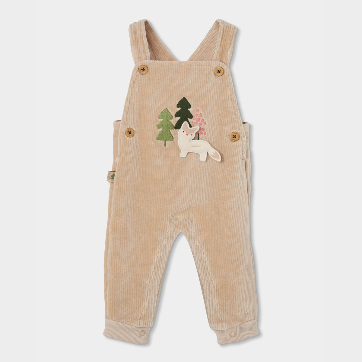 Conjunto Jardineiras e Body Manga Comprida Floresta