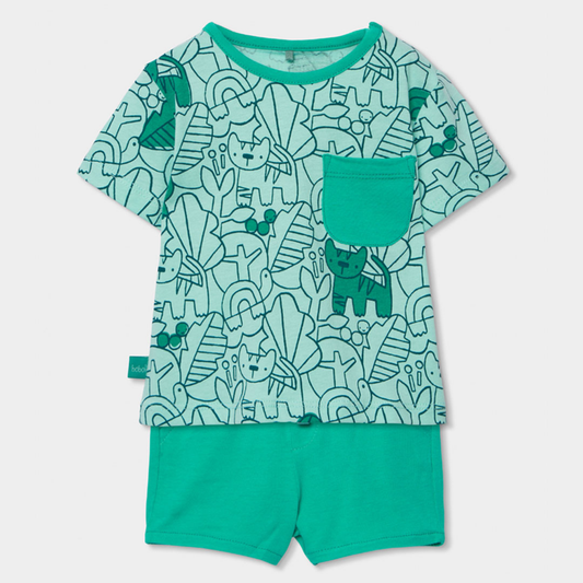 Conjunto de 2 peças para menino azul