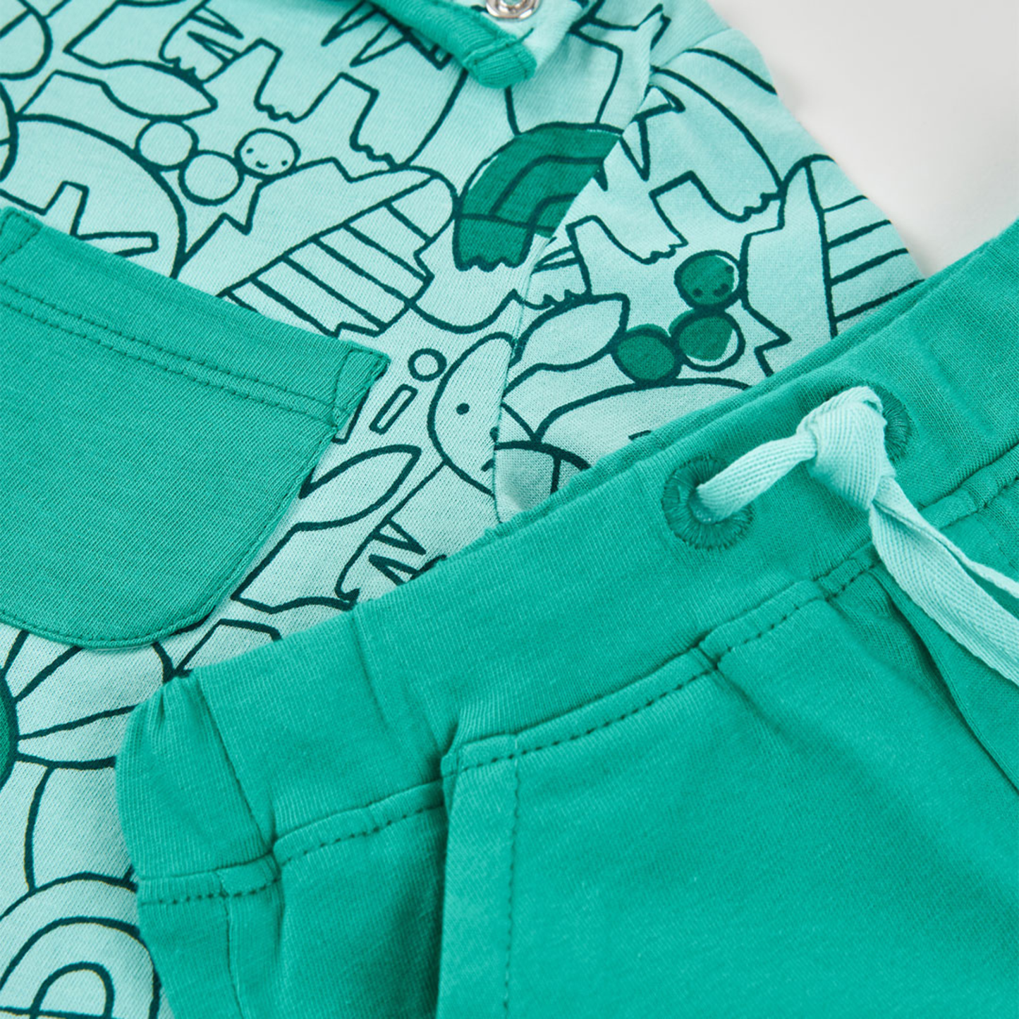 Conjunto de 2 peças para menino azul